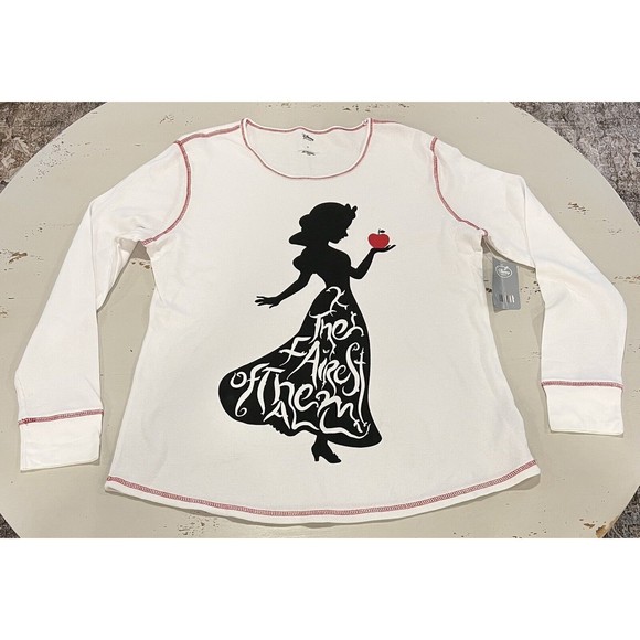 Disney Store Snow White 2XL Fairest Poison Apple Thermal Long Sleeve Shirt Women - Picture 12 of 12